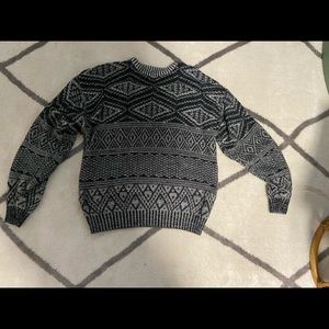 Vintage Aztec Grandpa Sweater